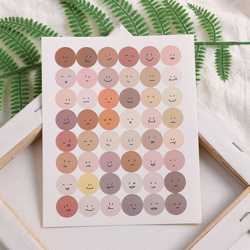 

Smiley Sticker face sticker untuk diary / sticker untuk planner jurnal notebook scrapbook lucu pastel