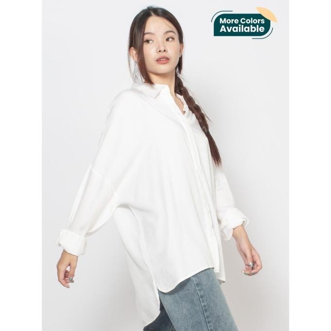 Ixora Odele Oversized Shirt - Kemeja Wanita Oversized Polos
