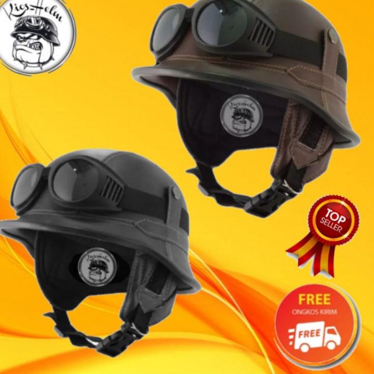 Updateオ HELM KLASIK NAZI/HELM CHIP RETRO/HELM /HELM VESPA/HELM SEPEDA/HELM/HELM HITAM COKLAT ... ...