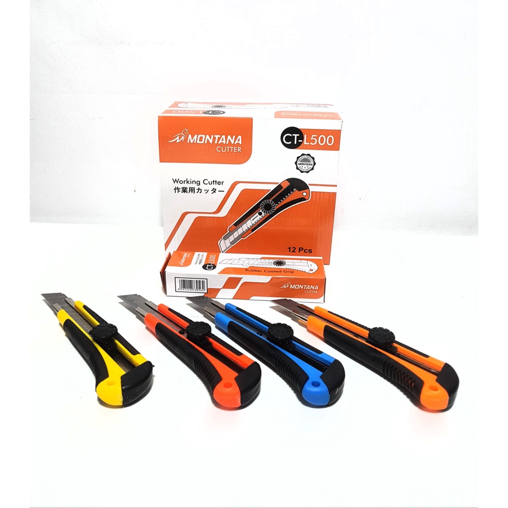 

Pisau Cutter Tajam Potong Kater Pisau Travel Gagang Karet Serbaguna