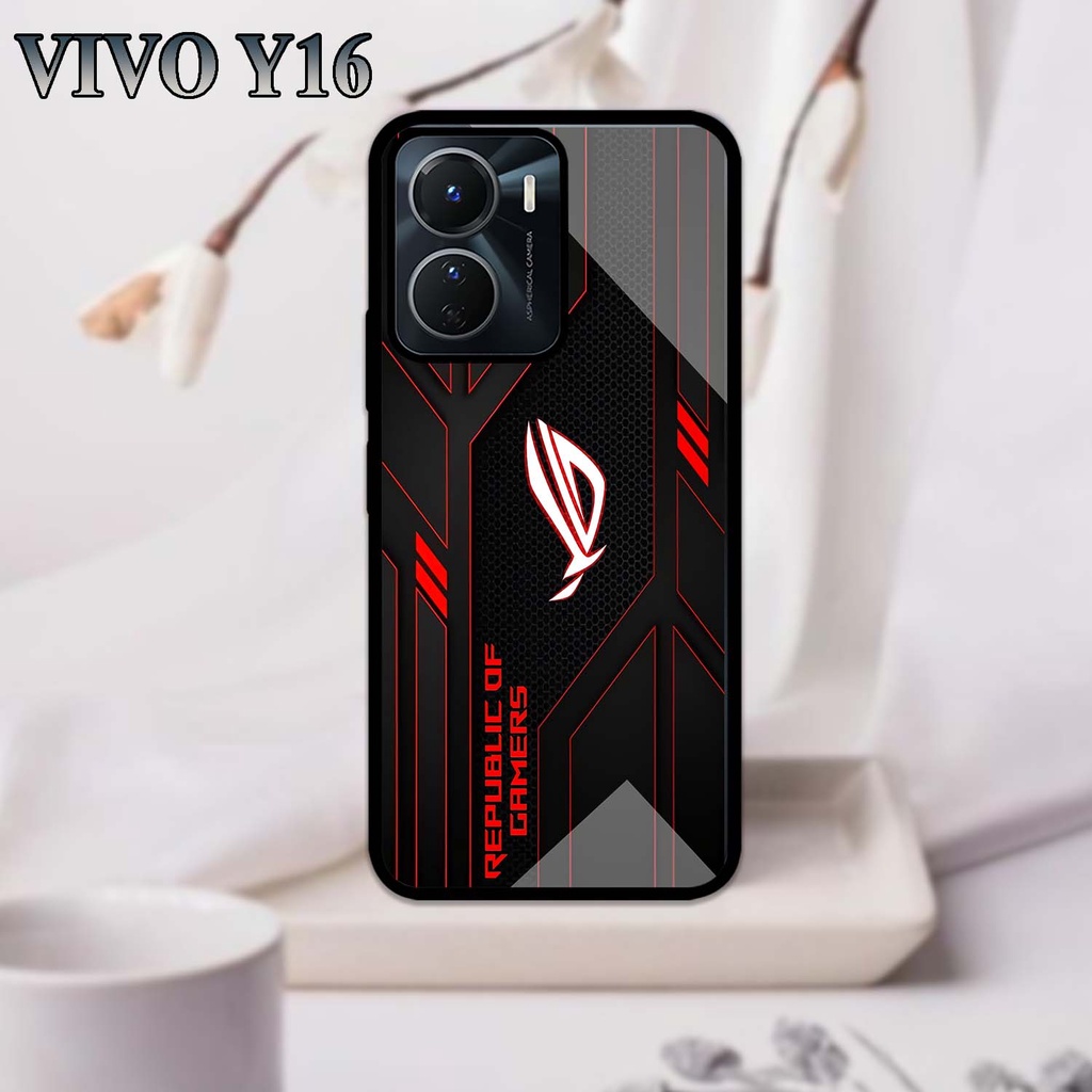 Custom Case Glossy  | Vivo Y16 | Casing Hp Kilau Motif ROG