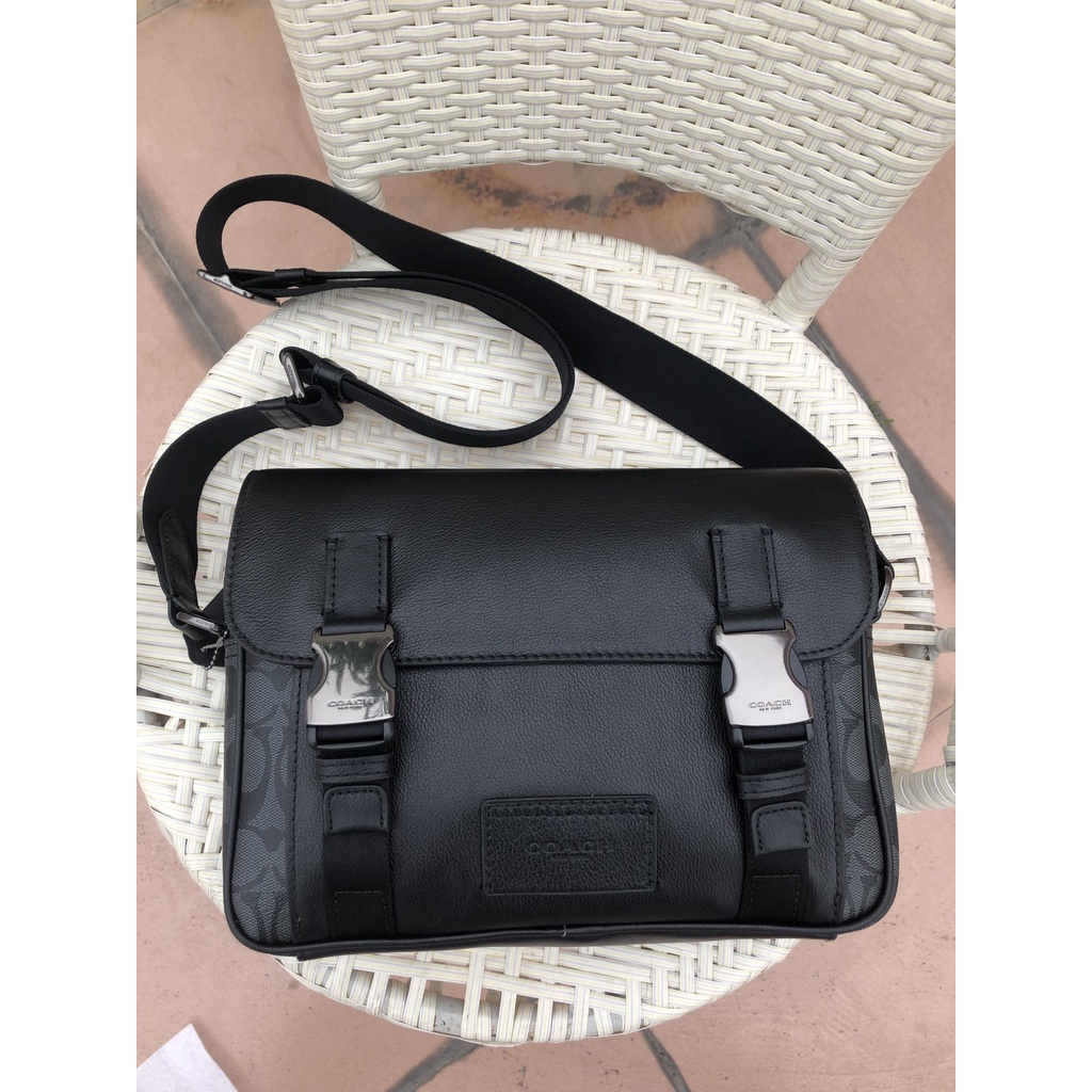 C0ach Track Crossbody In Colorblock Signature Canvas