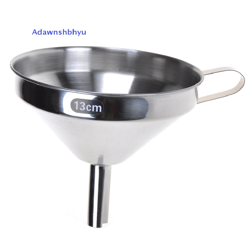 Adhyu15 /13 /11cm Corong Cairan Mulut Lebar Stainless Steel Bisa Dilepas Saringan Filter ID