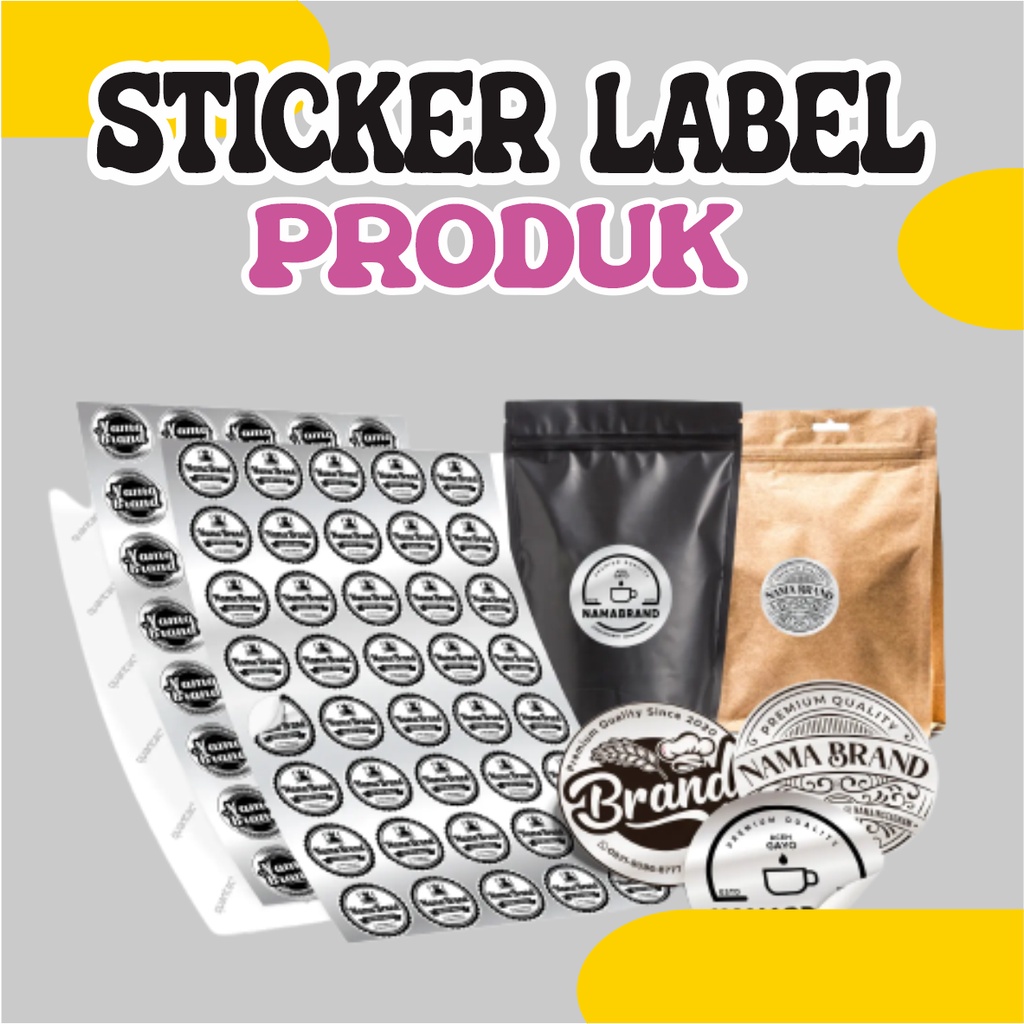

stiker label produk kemasan