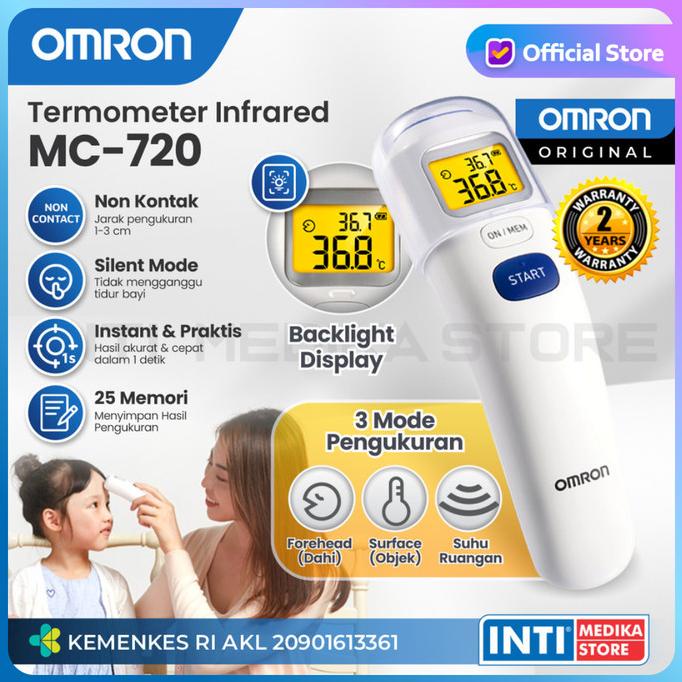 OMRON - Thermometer Infrared MC 720 | Termometer Non Kontak Thermo Gun