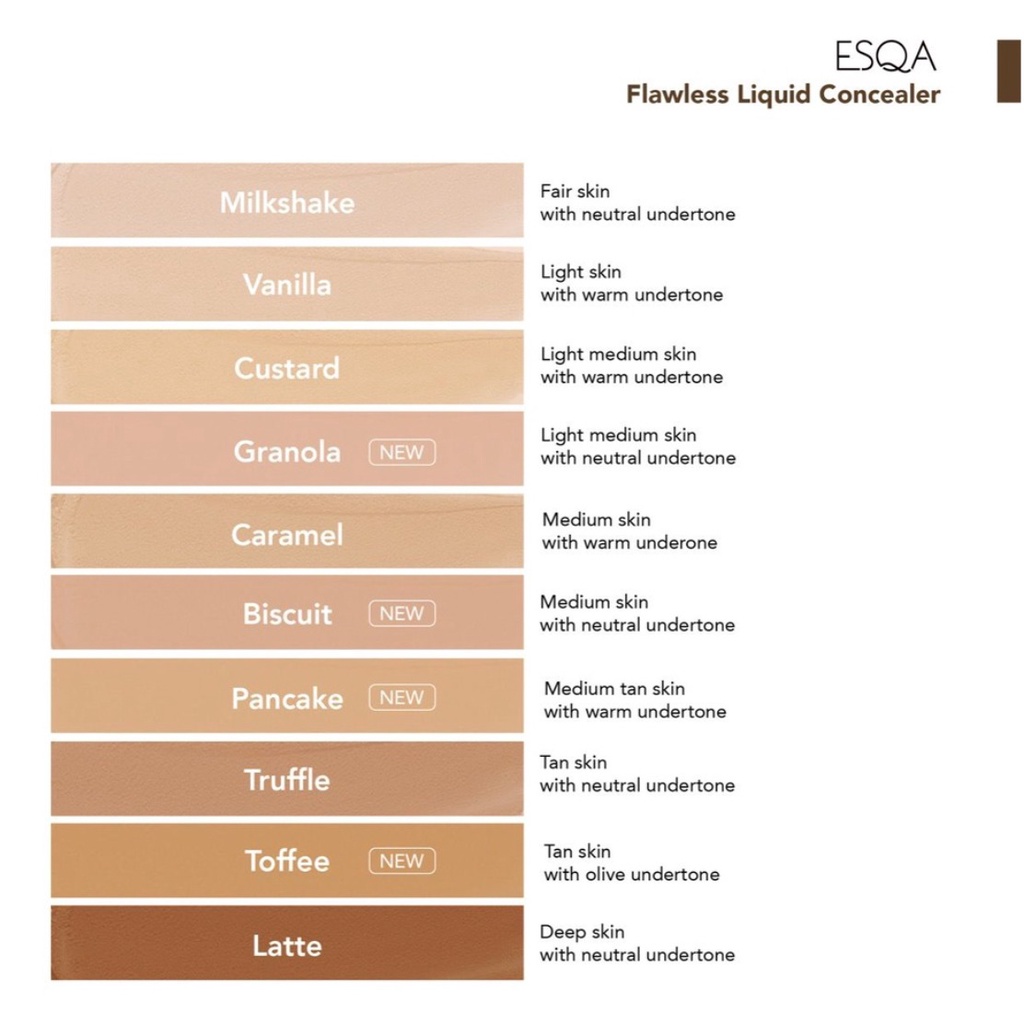 ESQA Flawless Liquid Concealer / Corrector Orange Green