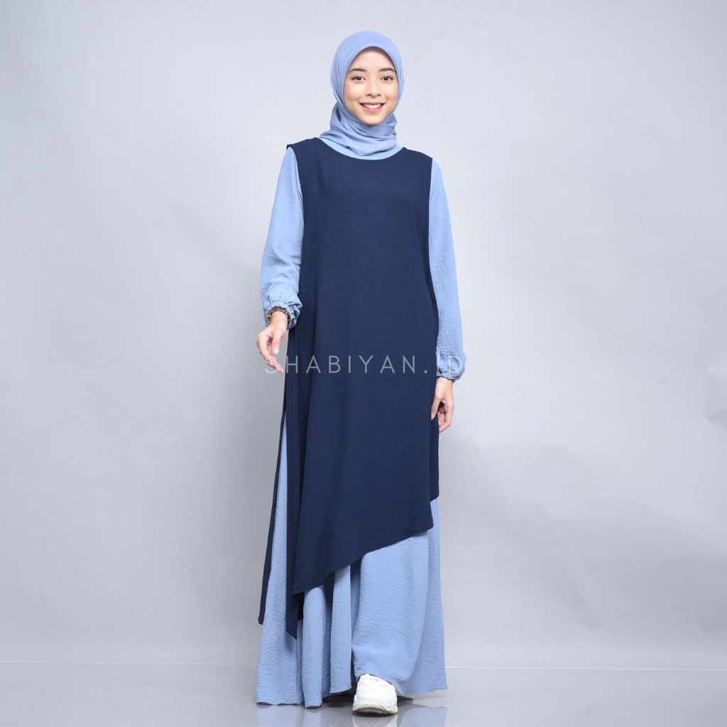 Shabiyan 456 Gamis Set Dress | Dress 2 in 1 | Muslimah Outer Dress | Xania-3