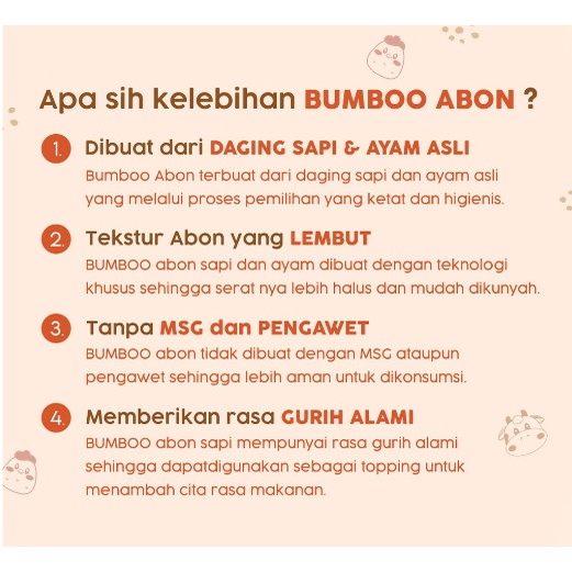 

QH Bumboo Abon Asli Kaldu & Abon Anak MPASI No MSG Tanpa Gula