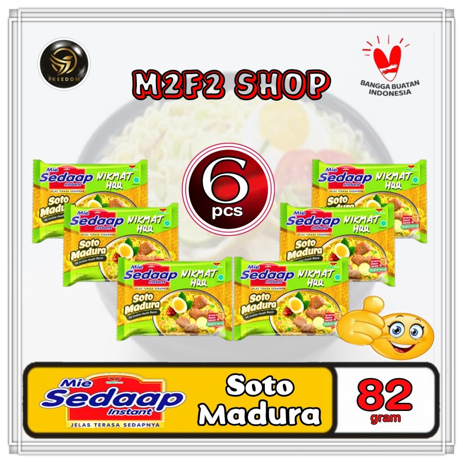 

Mie Sedaap Instant Kuah Soto Madura Nikmat HQQ | Bag - 82 gr (Kemasan 6 Pcs)