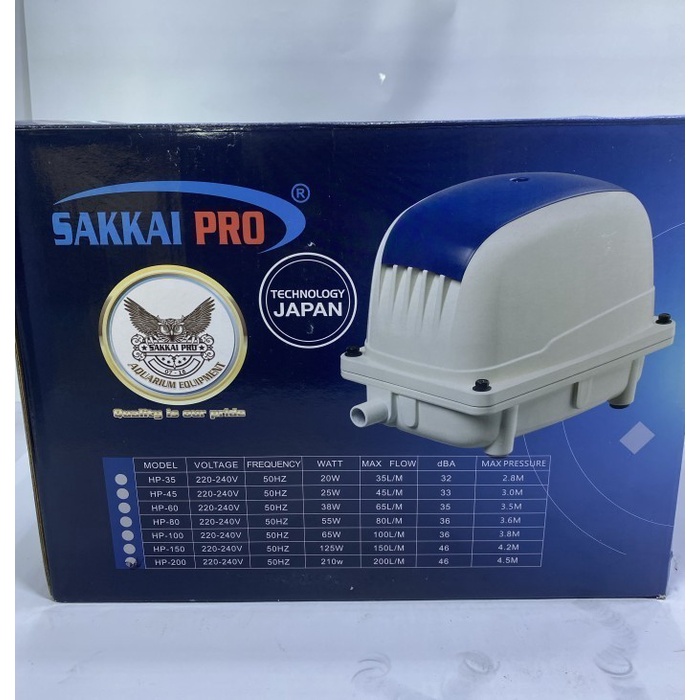 Pompa Udara Kolam Hi Blow SAKKAI PRO HP 100 Aerator Air Pump 65 Watt SILENT MODE