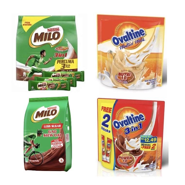 

(S-G6G-➸) Milo Malaysia / Ovaltine Malted Milk / Milo Gao Siew Dai Singapore / Ovaltine 3in1 Malaysia sachet amanah