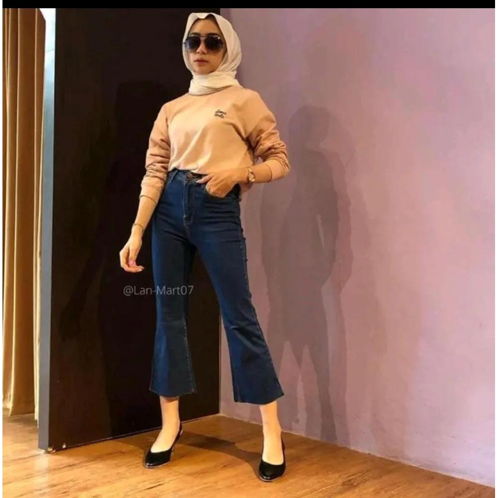 WOW-Cutbray Unfinish Celana 7/9 Jeans Premium/Celana Jeans Wanita/Celana Cutbray/Celana viral