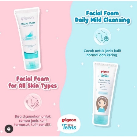 PIGEON Teens Facial Foam for All Skin Types / Acne Care Daily Mild Cleansing / Sabun Muka