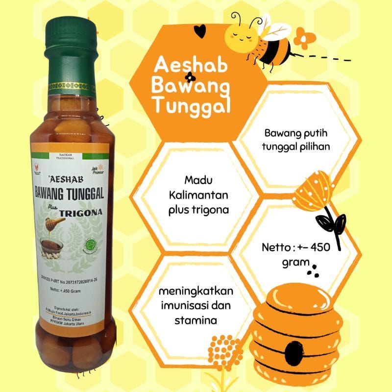 Madu Bawang Tunggal Plus Propolis Trigona - Madu Bawang Lanang