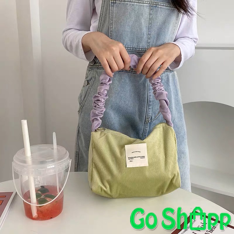 Tas Selempang Bahu Hand Bag Bahan Corduroy Wanita Import Fashion Korea Terbaru - Shouder Bag Wanita Kekinian TG12