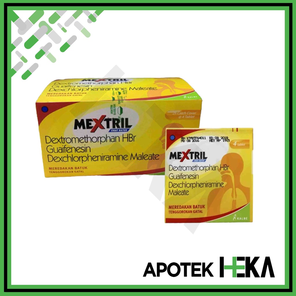 Mextril Obat Batuk Box isi 25x4 Tablet - Batuk Tenggorokan Gatal (SEMARANG)