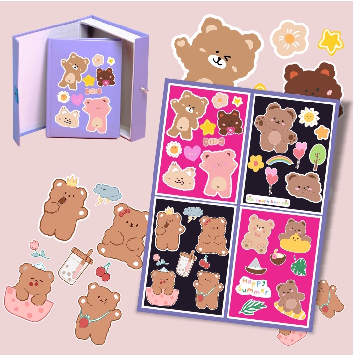 

Stiker Motif Kartun Korea Lucu Anti Air Dekorasi Handbook Scrapbook DIY