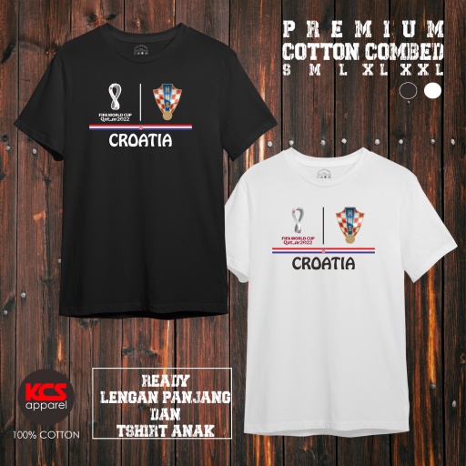 kaos piala dunia negara kroasia croatia tshirt fifa world cup qatar 2022 country