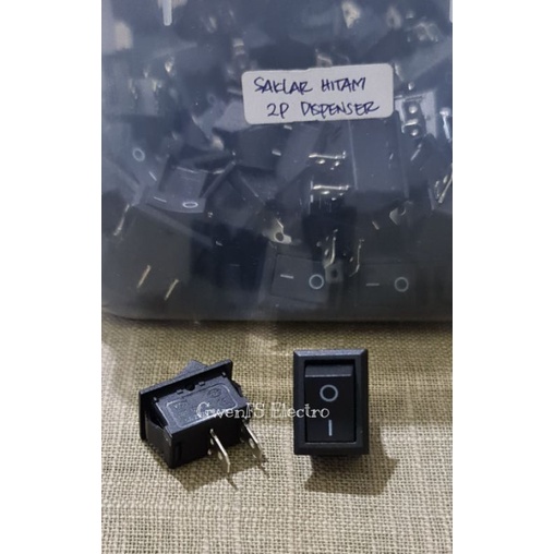 Rocker Saklar Switch ON OFF Dispenser Hitam 2P 3P Switch ON OFF V3