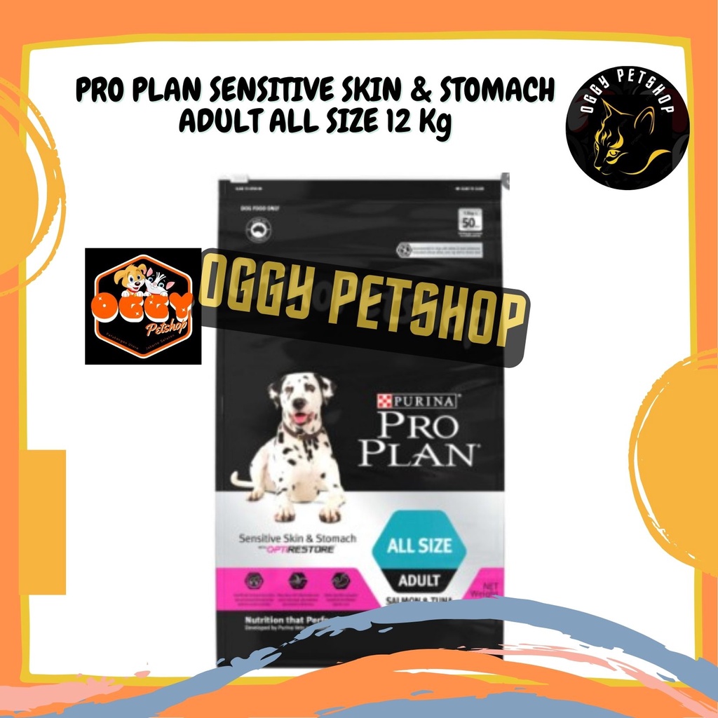 PRO PLAN SENSITIVE SKIN &amp; STOMACH ADULT ALL SIZE 12 Kg | PROPLAN DOG 12Kg