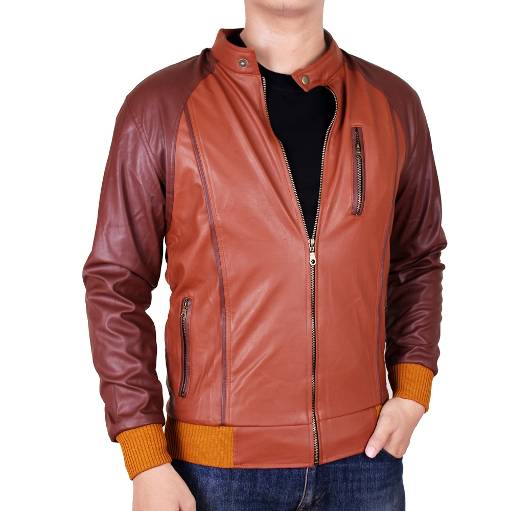 Jaket Kulit Oscar Kombinasi Pria JAK 2285