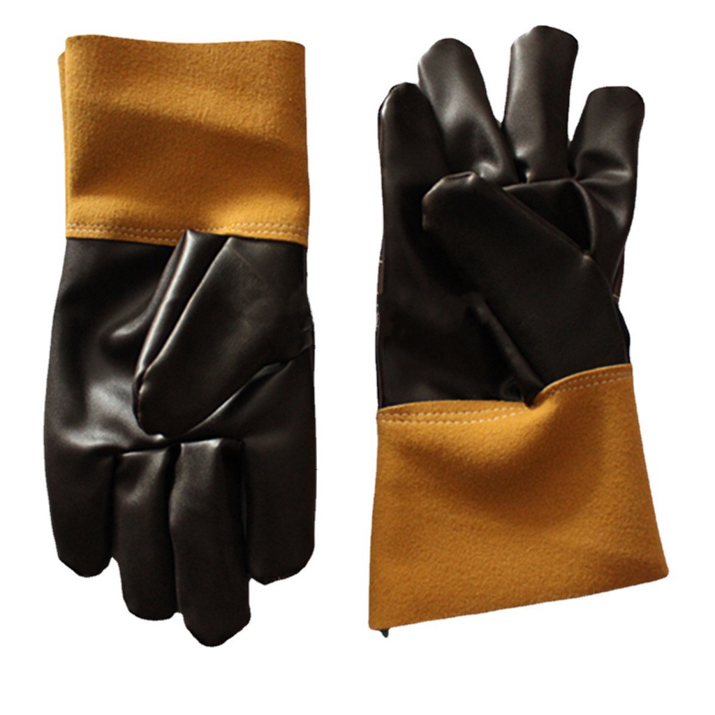 Sarung Tangan Las Lengan Setengah Kulit Welding Glove Tahan Panas Kualitas Import