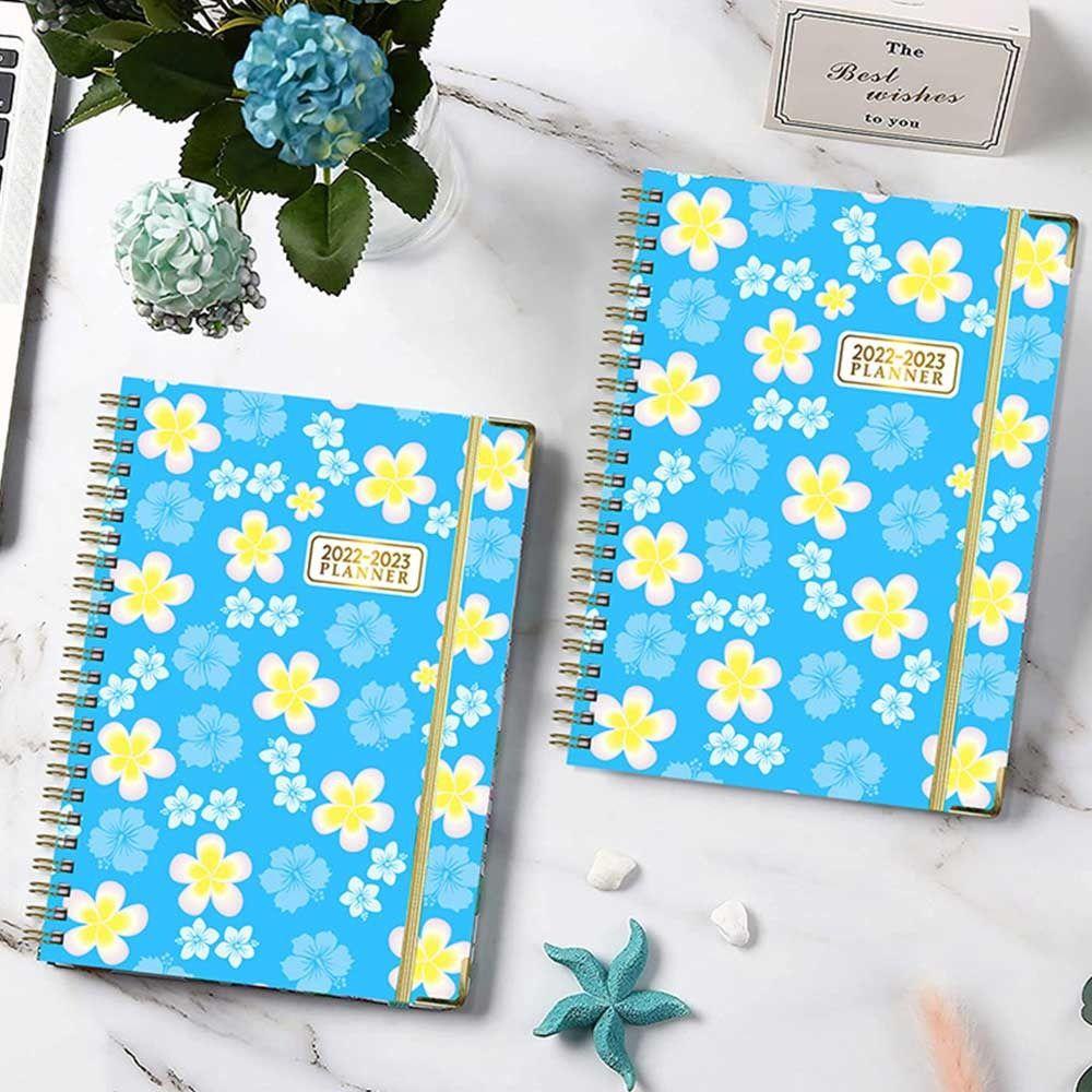 R-flower 2023 Agenda Notebook Plan Book Hadiah Bulanan Mingguan Kantor Perlengkapan Sekolah Dengan Telunjuk Stiker Alat Tulis 12-bulan Diary