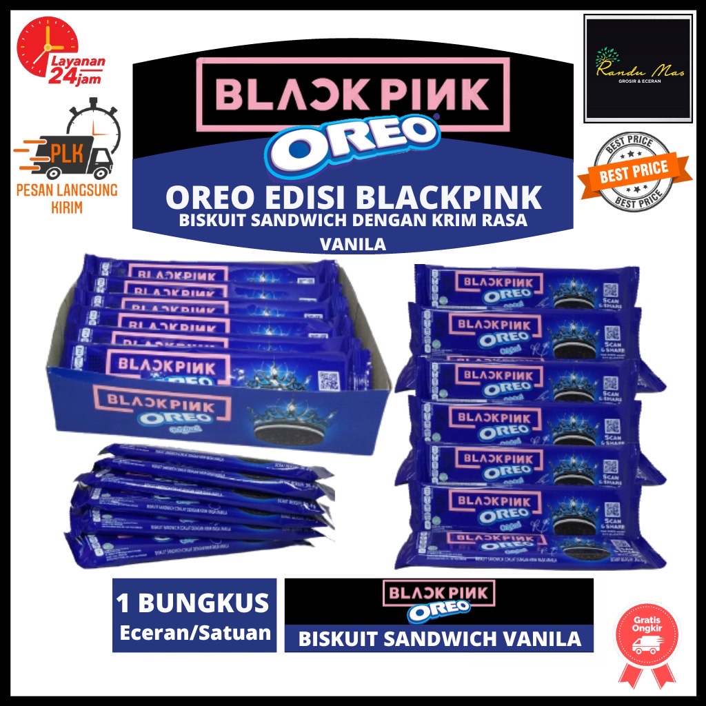 OREO Edisi BLACKPINK ORIGINAL VANILA CREAM 36,8gr  [LIMITED EDITION]