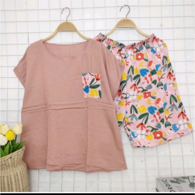 BABYDOLL DEWASA PIYAMA WANITA KEKINIAN baju tidur cewek lengan pendek celana pendek babydol remaja b