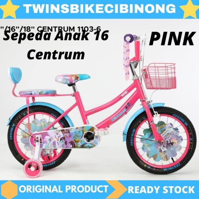 Sepeda Anak 16 Mini Centrum Little Pony Keranjang Sni Bahan Kokoh #Original
