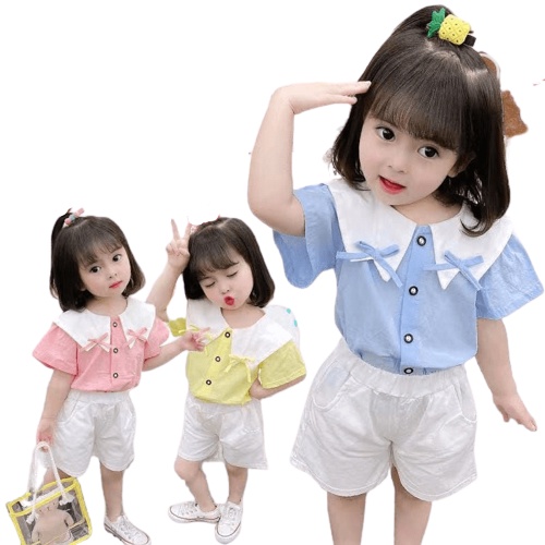 KALILA - SYADILA SET Setelan Baju Anak Perempuan One Set / Bahan Katun