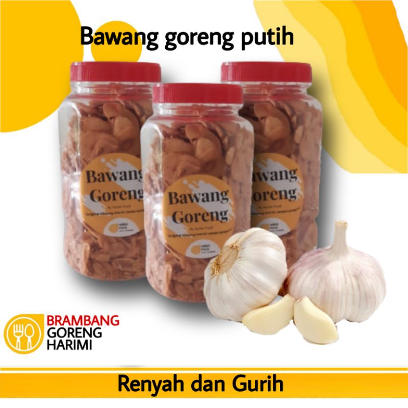 

Bawang putih goreng murni original kemasan toples 170 gr