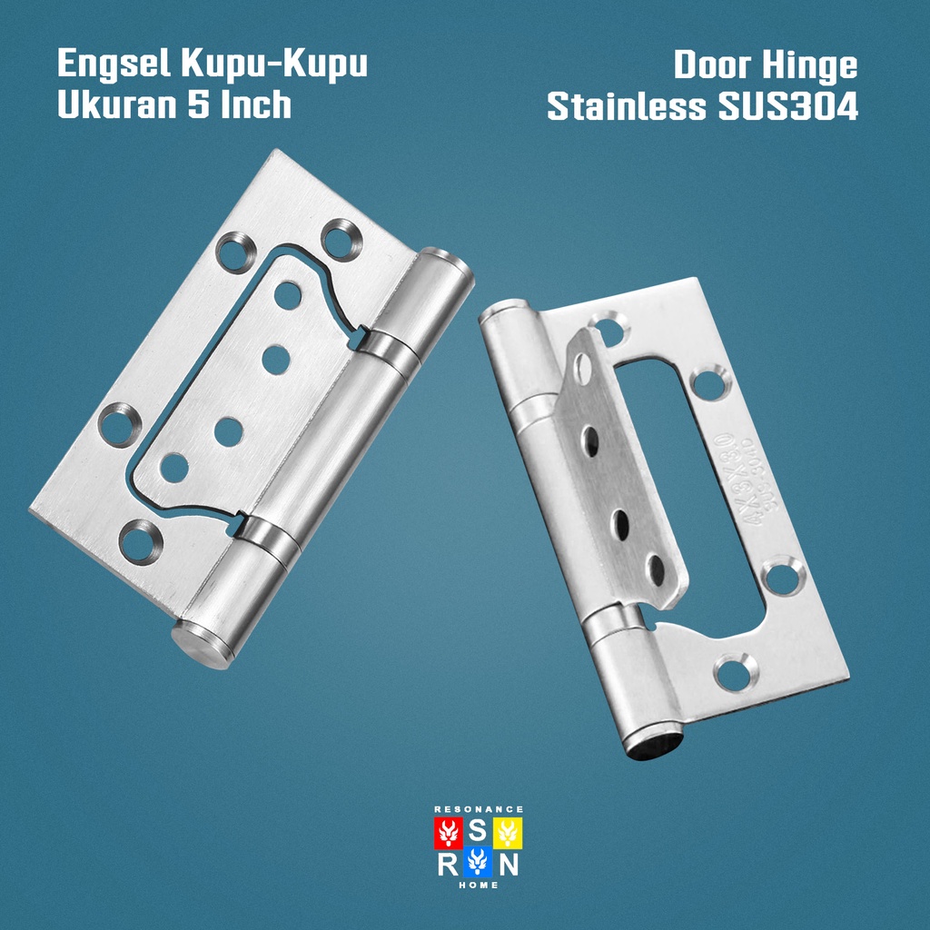 Engsel Pintu Kupu-Kupu 5 Inch Tebal / Engsel Pintu SUS 304 Resonance Home