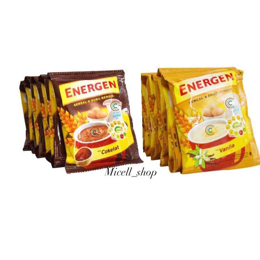 

ENERGEN SEREAL 32g RENCENG KEMASAN BARU ISI LEBIH BANYAK ( ISI 10 )