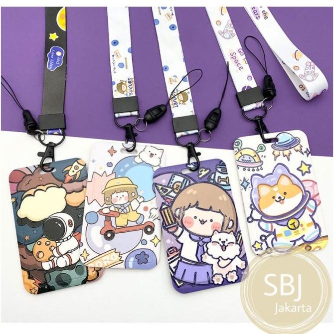 

Tempat Kartu Id Card Holder / Tag Holder / Name Tag Ada Tali Lanyard