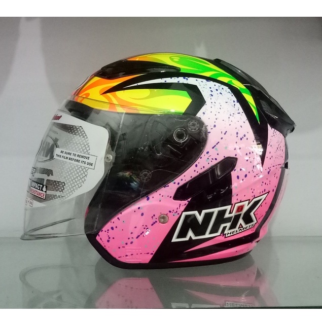 HELM NHK R1 KAREL ABRAHAM WINTER BLACK PINK ORIGINAL
