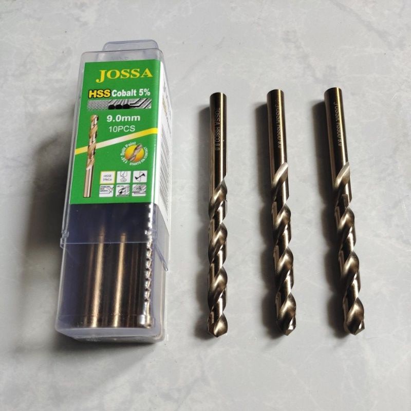 JOSSA Mata bor STENLEES 9mm HEAVY DUTY / JOSSA Mata bor cobalt 9mm HEAVY DUTY / Mata bor besi 9mm HEAVY DUTY