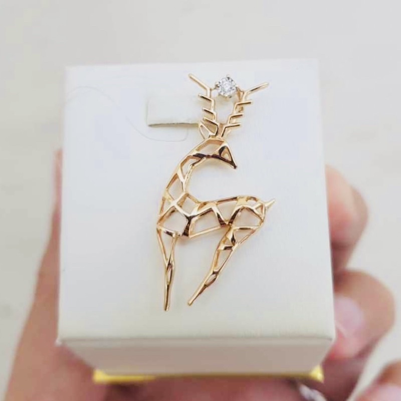 Frank & Co Deer Diamond Pendant / Liontin Emas Frank & Co