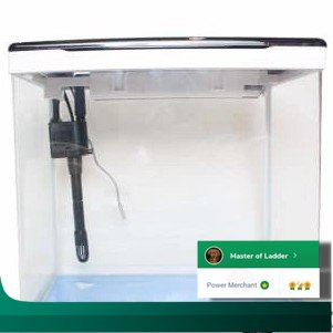 SP Fishland 43x26x43 Cm Akuarium Mini dan filter Putih