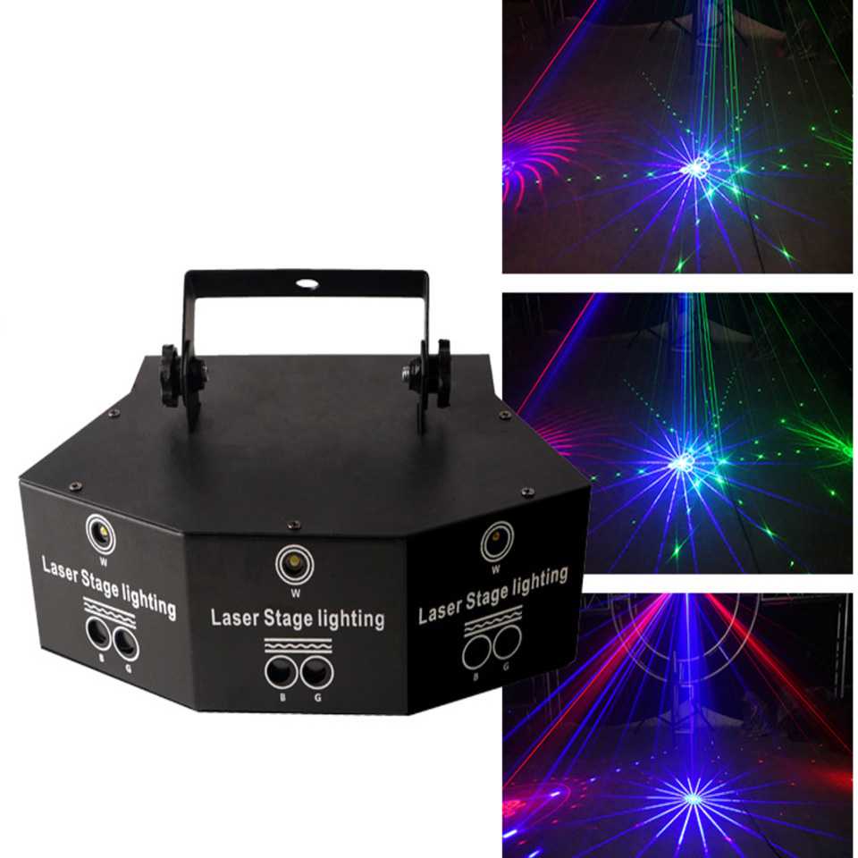 LINYEE Proyektor Laser LED Lampu Disko Party Light 9 Hole 12 Patterns - LIN912