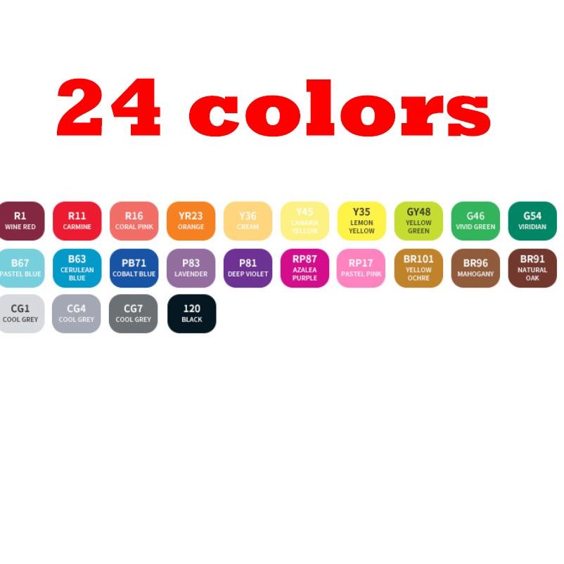 

(E-66➸) TouchFive 24/36/48/60/80 Warna Sketsa Spidol Umum General Marker Set Animation Markers terviral