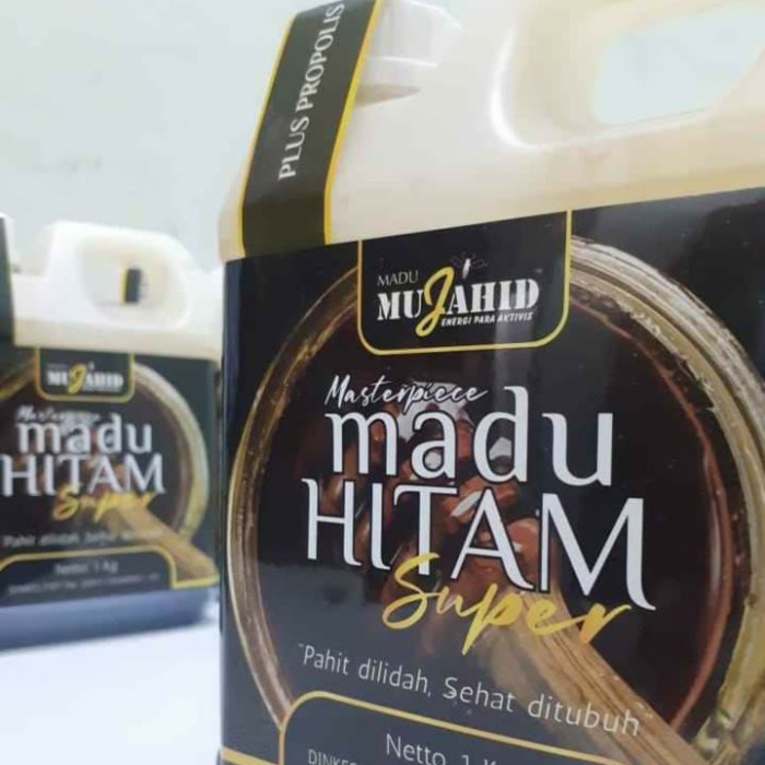 Madu Super Hitam Pahit Mujahid 1Kg - madu hitam pahit