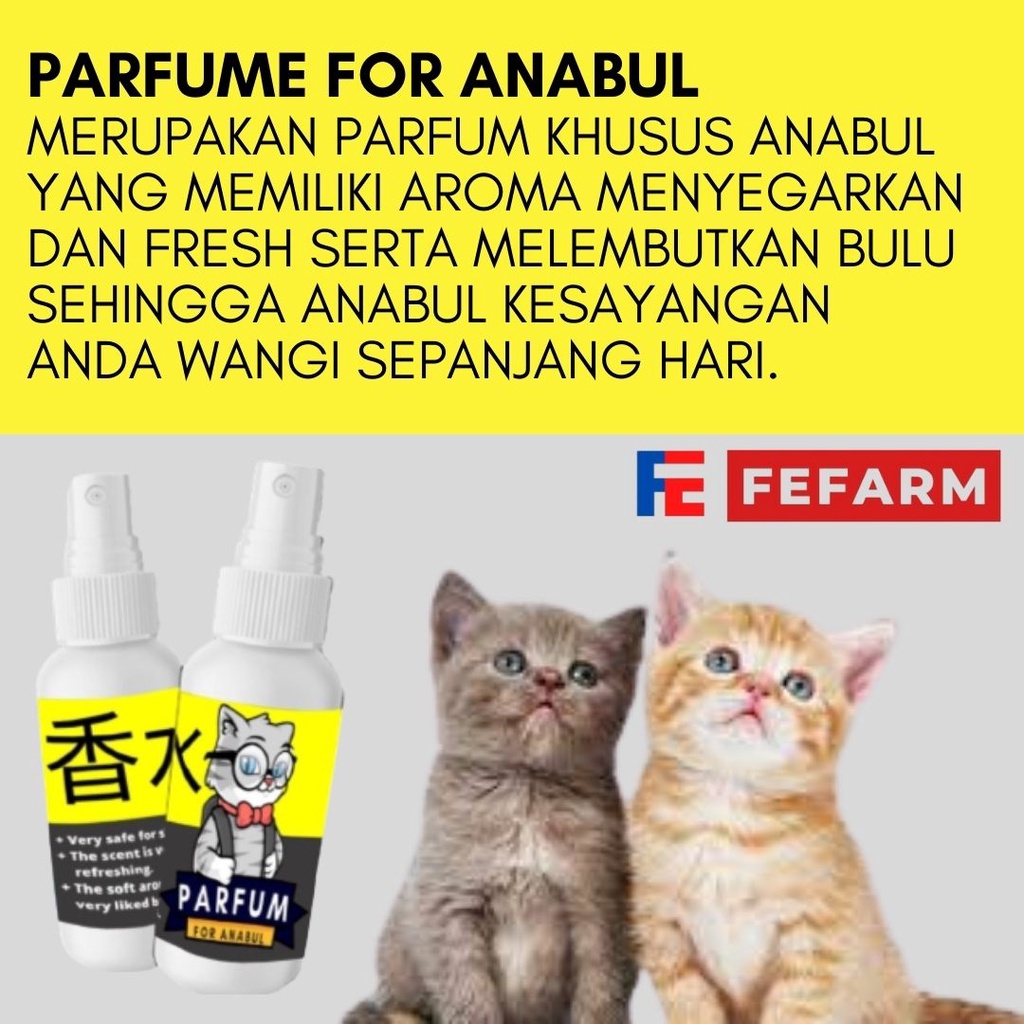 Parfum Kucing Kelinci Hamster Sugar Glider Pelembut Bulu Premium Wangi Tahan Lama FEFARM