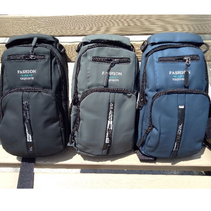 backpack import pria berkualitas keren anti air/tas pria tali selempang dua bisa ransel