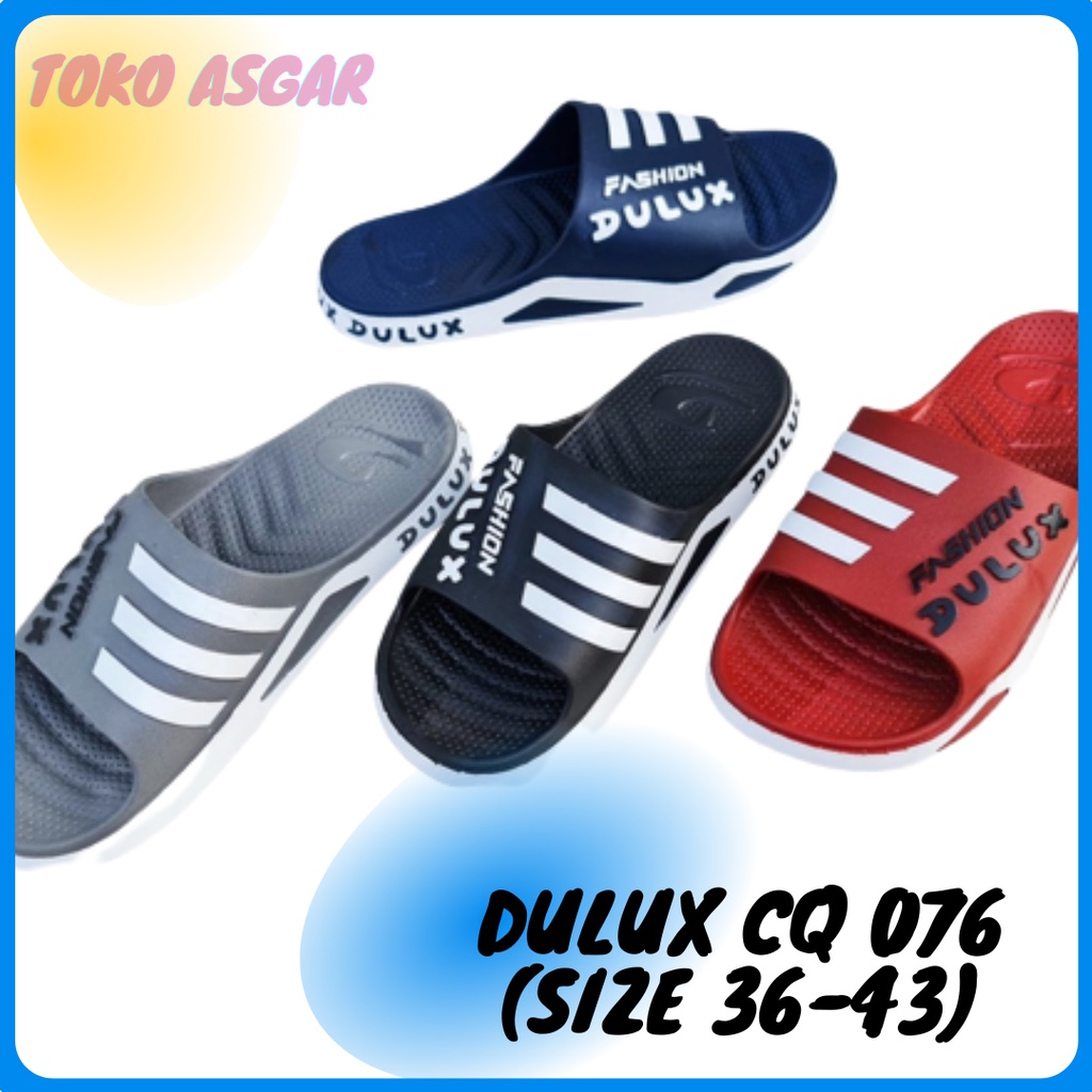 SANDAL SLIDE SENDAL SELOP KARET PRIA DEWASA REMAJA ANAK-ANAK DULUX CQ 076 UKURAN SIZE 36-43