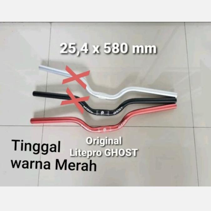 Diskon [COD] Stang sepeda handlebar litepro ghost 25,4x580 cm rise 7cm mid rise ris