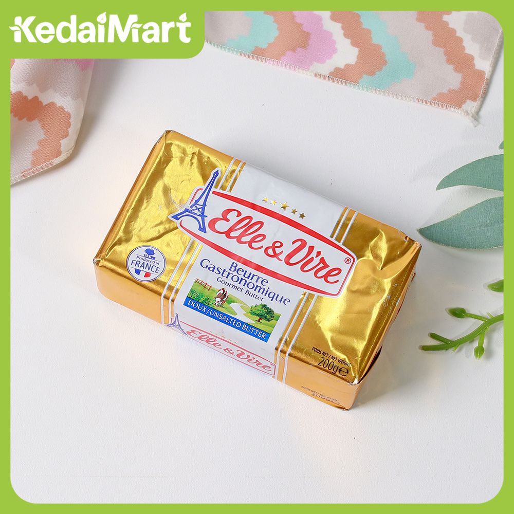 

Butter Packets Unsalted Elle & Vire 200 Gram/ Mentega Tawar