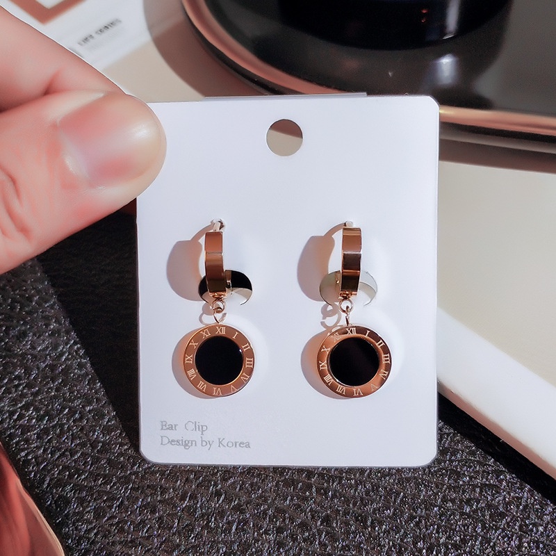 Anting hoop Wanita Titanium korea style Anti karat