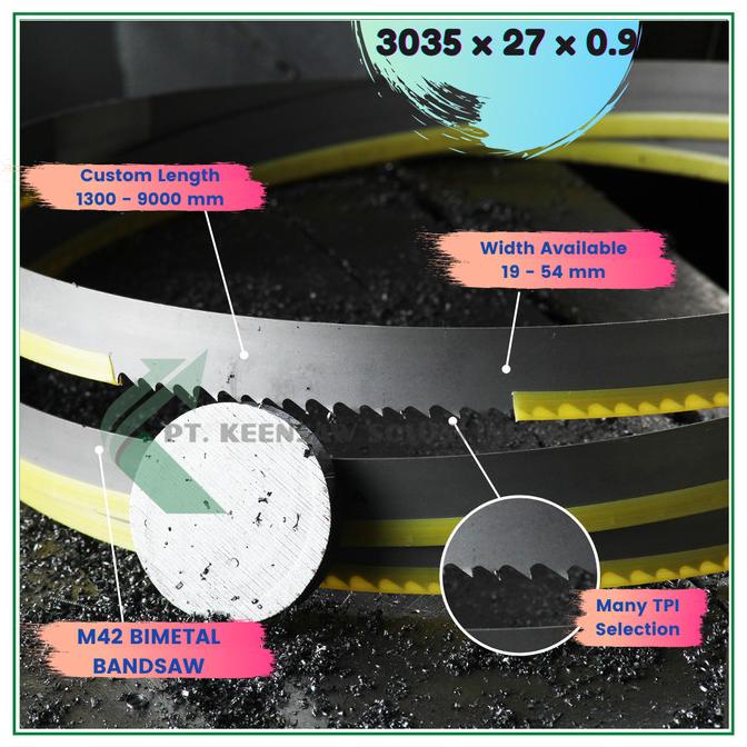 Bimetal Bandsaw Blade KEENSAW (3035 x 0.9 x 27) German Tech band saw selalu promo