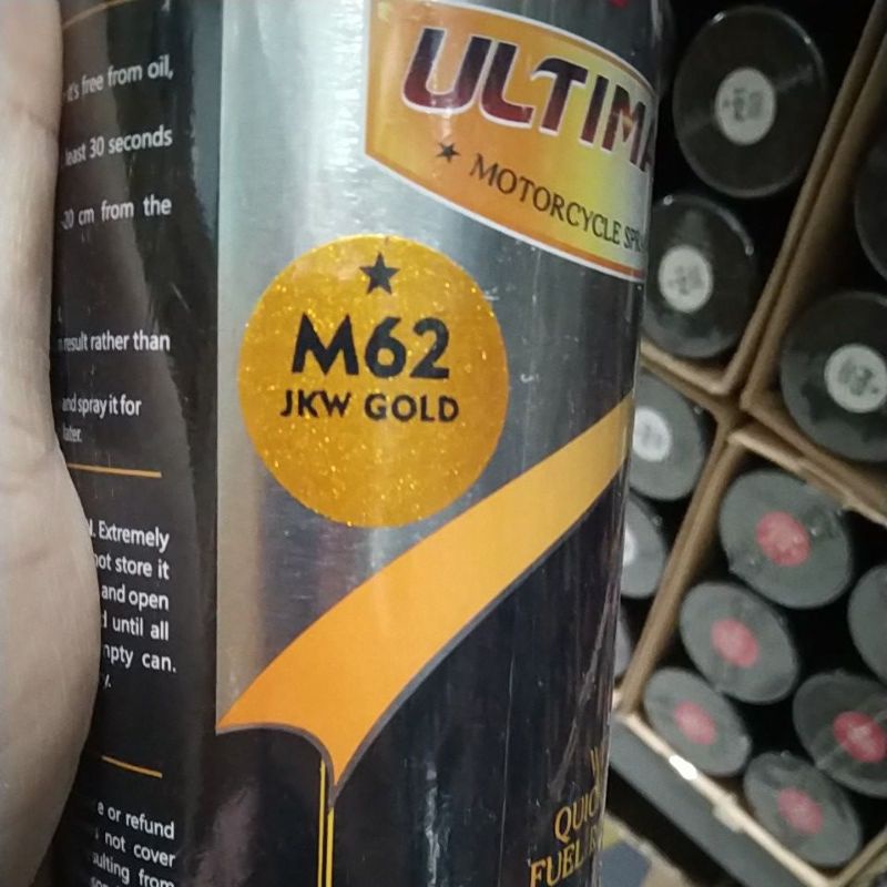 cat spray pilok pilox cat semprot sapporo ultimate saporo m62 JKW gold emas gold metallic kuning emas 400ml